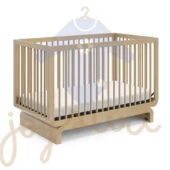 Convertible wooden crib with adjustable mattress height in Mississippi